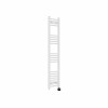 Fjord 1400 x 300mm Curved White Thermostatic Touch Control Electric Heated Towel Rail