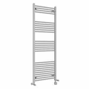 Bergen 1600 x 600mm Dual Fuel Straight Chrome Thermostatic Electric Heated Towel Rail