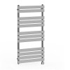 Juva 1200 x 600mm Chrome Flat Panel Electric Thermostatic Heated Designer Towel Rail