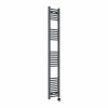 Fjord 1800 x 300mm Curved Anthracite Thermostatic Touch Control Electric Heated Towel Rail