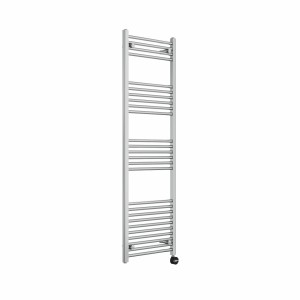 Bergen 1600 x 500mm Straight Chrome Thermostatic Touch Control Electric Heated Towel Rail