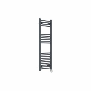 Bergen 1200 x 400mm Straight Anthracite Thermostatic Touch Control Electric Heated Towel Rail