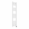 Fjord 1800 x 400mm Curved White Thermostatic Touch Control Wifi Electric Heated Towel Rail