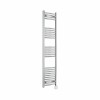Fjord 1600 x 400mm Curved Chrome Thermostatic Wifi Control Electric Heated Towel Rail