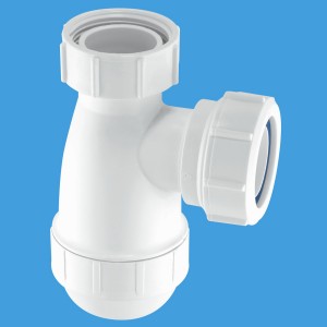 McAlpine E10 - Shallow Seal Basin Bottle Trap White 32mm