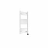 Bergen 1000 x 500mm Straight White Thermostatic Touch Control Electric Heated Towel Rail