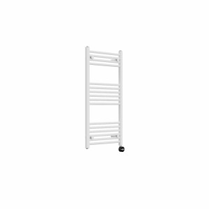 Bergen 1000 x 500mm Straight White Thermostatic Touch Control Electric Heated Towel Rail