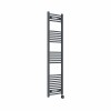 Fjord 1600 x 400mm Curved Anthracite Thermostatic Touch Control Electric Heated Towel Rail