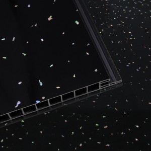 Murar - 1000x2400x10mm PVC Panel Pack of 2 - Gloss Black Sparkle