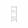 Bergen 1200 x 600mm Straight White Thermostatic Touch Control Electric Heated Towel Rail
