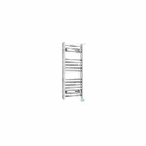 Bergen 800 x 400mm Straight Chrome Thermostatic Touch Control Electric Heated Towel Rail