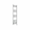 Fjord 1400 x 400mm Curved Chrome Thermostatic Touch Control Electric Heated Towel Rail
