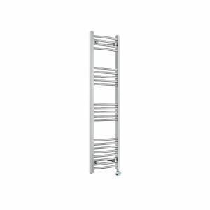 Fjord 1400 x 400mm Curved Chrome Thermostatic Touch Control Electric Heated Towel Rail