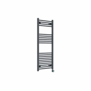 Bergen 1200 x 500mm Straight Anthracite Thermostatic Touch Control Wifi Electric Heated Towel Rail