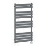 Juva 1200 x 600mm Sand Grey Flat Panel Electric Thermostatic Heated Designer Towel Rail