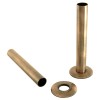 180mm Radiator Pipes and Collars (Pair) - Antique Copper