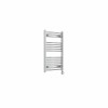 Fjord 800 x 500mm Curved Chrome Thermostatic Touch Control Electric Heated Towel Rail