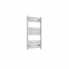 Fjord 1000 x 600mm Curved Chrome Prefilled Electric Heated Towel Rail