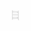 Bergen 600 x 600mm Straight White Thermostatic Touch Control Electric Heated Towel Rail