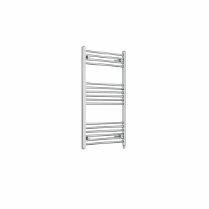 Bergen 1000 x 600mm Straight Chrome Prefilled Electric Heated Towel Rail