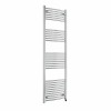 Fjord 1800 x 600mm Curved Chrome Prefilled Electric Heated Towel Rail