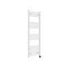 Fjord 1400 x 500mm Curved White Thermostatic Touch Control Electric Heated Towel Rail