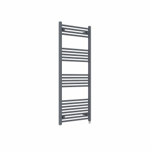 Bergen 1400 x 600mm Straight Anthracite Prefilled Electric Heated Towel Rail