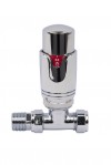 Designer Straight 1 x 15mm Chrome Radiator and Towel Rail Thermostatic Valve