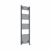 Fjord 1600 x 500mm Curved Anthracite Thermostatic Touch Control Wifi Electric Heated Towel Rail
