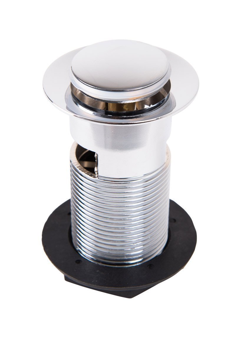 Slotted Click Clack Basin Waste - Brass/ABS - Chrome