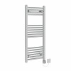 Bergen 1000 x 400mm Straight Chrome HEC Thermostatic Electric Heated Towel Rail