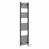 Fjord 1800 x 400mm Curved Black HEC Thermostatic Electric Heated Towel Rail