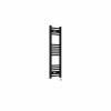 Bergen 1000 x 300mm Straight Black Thermostatic Touch Control Electric Heated Towel Rail