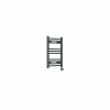 Fjord 600 x 400mm Curved Anthracite Thermostatic Touch Control Wifi Electric Heated Towel Rail
