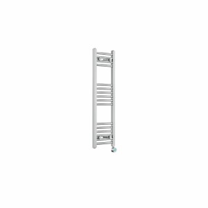 Fjord 1000 x 300mm Curved Chrome Thermostatic Touch Control Wifi Electric Heated Towel Rail
