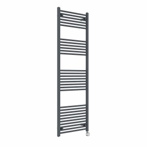 Bergen 1800 x 600mm Straight Anthracite Thermostatic Touch Control Electric Heated Towel Rail