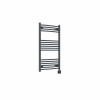Fjord 1000 x 600mm Curved Anthracite Thermostatic Wifi Control Electric Heated Towel Rail
