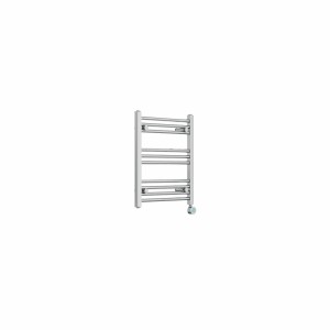 Bergen 600 x 500mm Straight Chrome Thermostatic Touch Control Wifi Electric Heated Towel Rail
