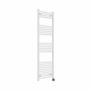 Bergen 1600 x 500mm Straight White Thermostatic Touch Control Wifi Electric Heated Towel Rail
