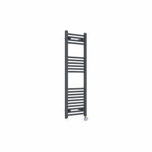 Bergen 1200 x 400mm Straight Anthracite Thermostatic Touch Control Wifi Electric Heated Towel Rail