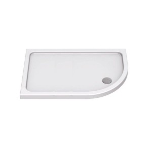 KStone - Anti-Slip 1200 x 800mm Right Hand Offset Quadrant Shower Tray - White - KSQ12080RHSR