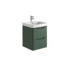 Acton 500mm Wall Hung Vanity Unit & White Basin - Green