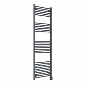 Bergen 1800 x 600mm Straight Anthracite Thermostatic Wifi Control Electric Heated Towel Rail