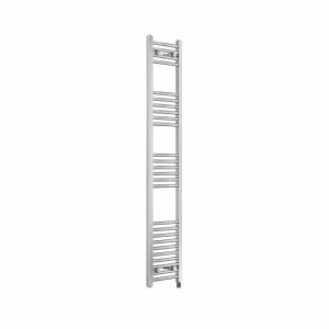 Fjord 1600 x 300mm Curved Chrome Prefilled Electric Heated Towel Rail