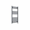 Bergen 1200 x 600mm Straight Anthracite Thermostatic Touch Control Electric Heated Towel Rail