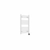 Bergen 800 x 500mm Straight White Thermostatic Touch Control Electric Heated Towel Rail