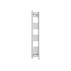 Bergen 1400 x 300mm Straight Chrome Thermostatic Touch Control Electric Heated Towel Rail