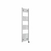 Fjord 1400 x 400mm Curved Chrome Thermostatic Touch Control Electric Heated Towel Rail