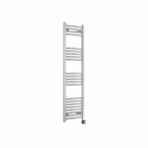 Fjord 1400 x 400mm Curved Chrome Thermostatic Touch Control Electric Heated Towel Rail