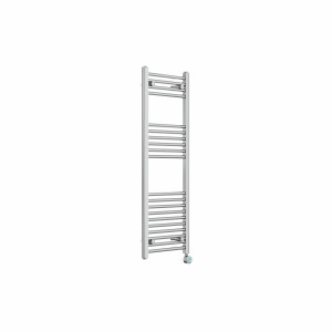 Bergen 1200 x 400mm Straight Chrome Thermostatic Touch Control Electric Heated Towel Rail